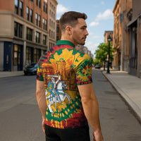 Lithuania Independence Day Zipper Polo Shirt Vytis Knight National Pride