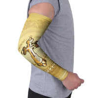 Greece Orthodox Cross Arm Sleeves Ancient Greek Key Gold Heritage