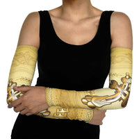 Greece Orthodox Cross Arm Sleeves Ancient Greek Key Gold Heritage