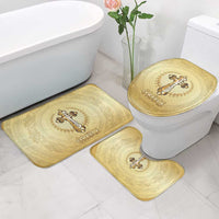 Greece Orthodox Cross Bathroom Set Ancient Greek Key Gold Heritage