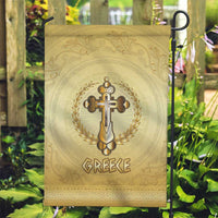 Greece Orthodox Cross Garden Flag Ancient Greek Key Gold Heritage