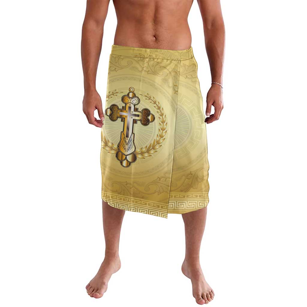 Greece Orthodox Cross Lavalava Ancient Greek Key Gold Heritage