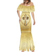 Greece Orthodox Cross Mermaid Dress Ancient Greek Key Gold Heritage