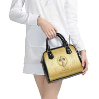 Greece Orthodox Cross Shoulder Handbag Ancient Greek Key Gold Heritage