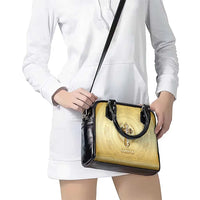 Greece Orthodox Cross Shoulder Handbag Ancient Greek Key Gold Heritage