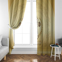 Greece Orthodox Cross Window Curtain Ancient Greek Key Gold Heritage