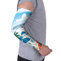 Greece Santorini Personalized Arm Sleeves Greek Island Blue Dome Architecture Art