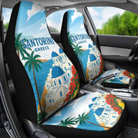 Greece Santorini Car Seat Cover Greek Island Blue Dome Architecture Art