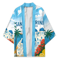 Greece Santorini Personalized Kimono Greek Island Blue Dome Architecture Art