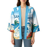 Greece Santorini Personalized Kimono Greek Island Blue Dome Architecture Art