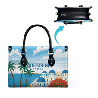 Greece Santorini Leather Bag Greek Island Blue Dome Architecture Art