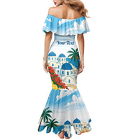 Greece Santorini Personalized Mermaid Dress Greek Island Blue Dome Architecture Art