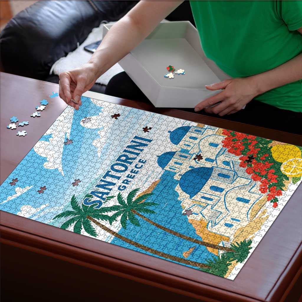 Greece Santorini Puzzle Greek Island Blue Dome Architecture Art