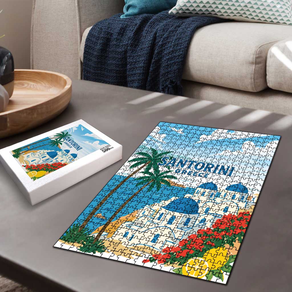 Greece Santorini Puzzle Greek Island Blue Dome Architecture Art