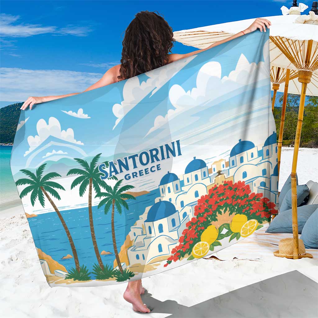 Greece Santorini Sarong Greek Island Blue Dome Architecture Art