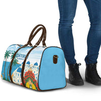 Greece Santorini Travel Bag Greek Island Blue Dome Architecture Art