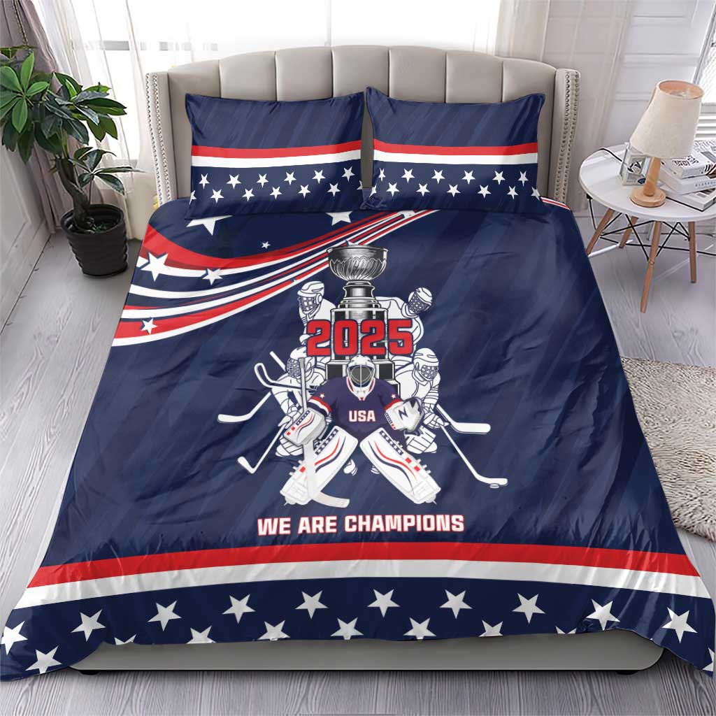 United States Ice Hockey Bedding Set USA We Are Champions 2025