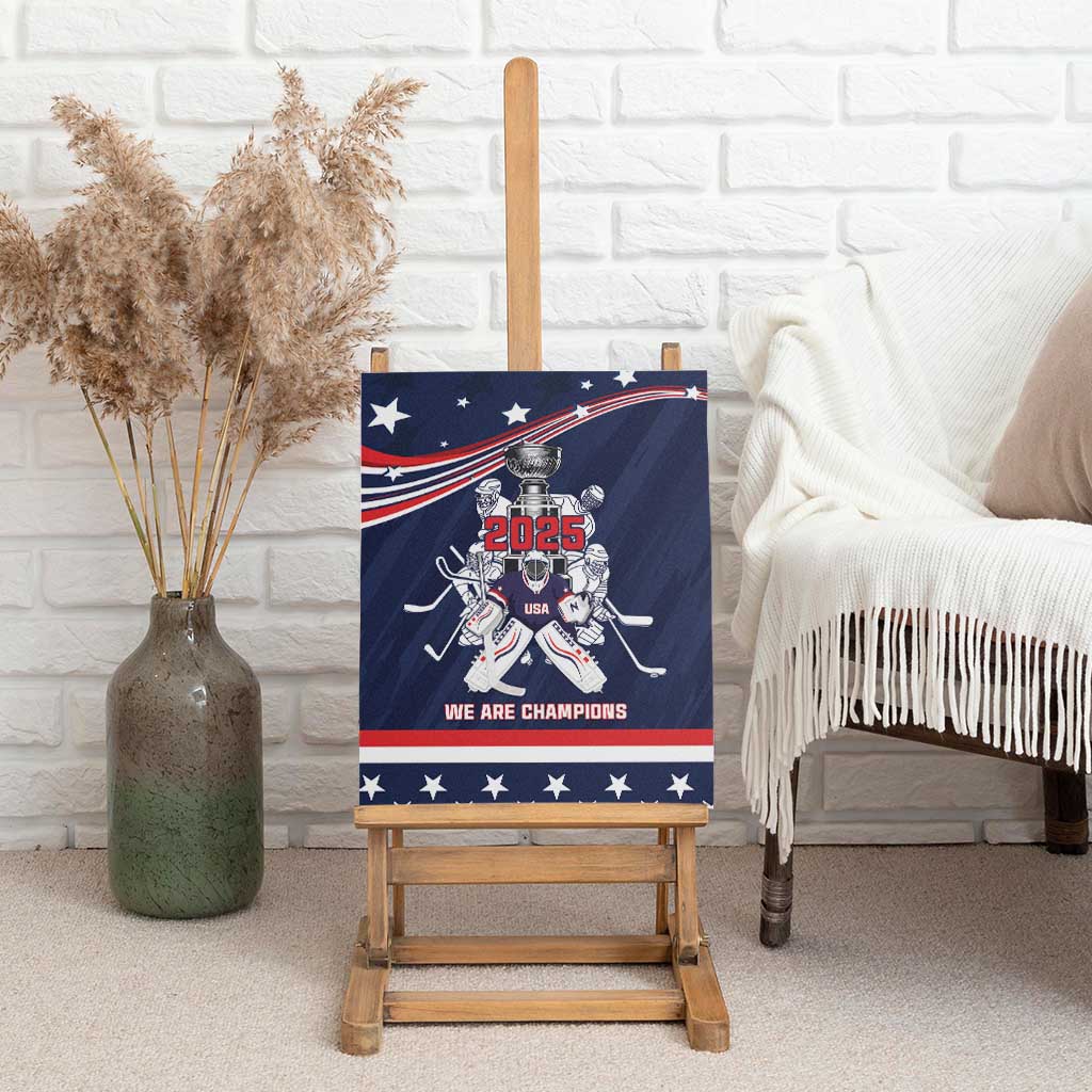 United States Ice Hockey Canvas Wall Art USA We Are Champions 2025