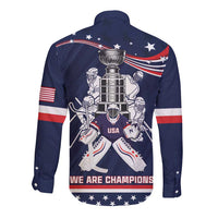 United States Ice Hockey Long Sleeve Button Shirt USA We Are Champions 2025