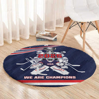 United States Ice Hockey Round Carpet USA We Are Champions 2025