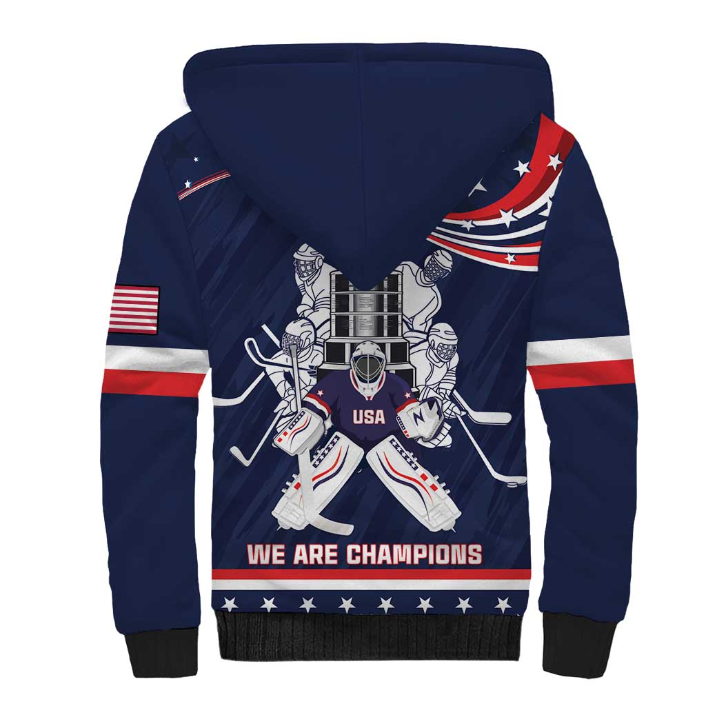 United States Ice Hockey Sherpa Hoodie USA We Are Champions 2025