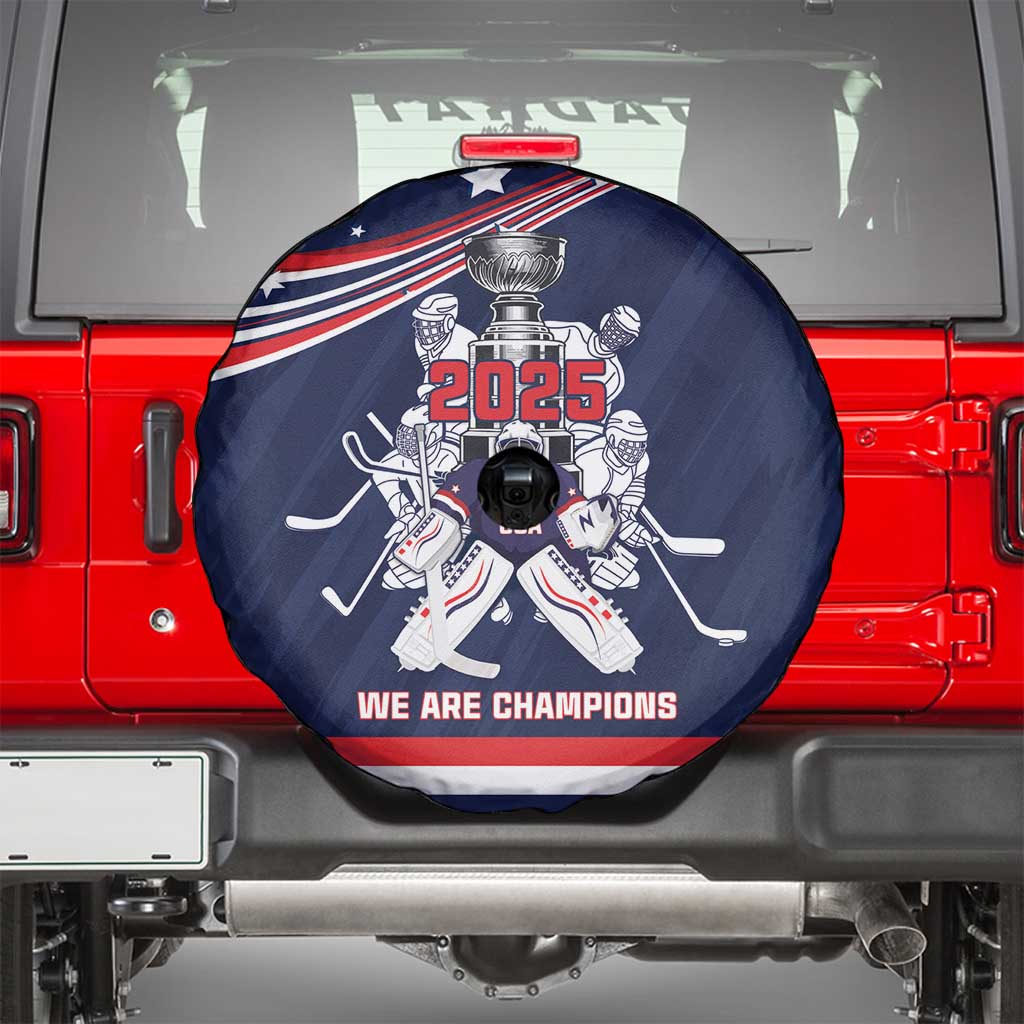 United States Ice Hockey Spare Tire Cover USA We Are Champions 2025