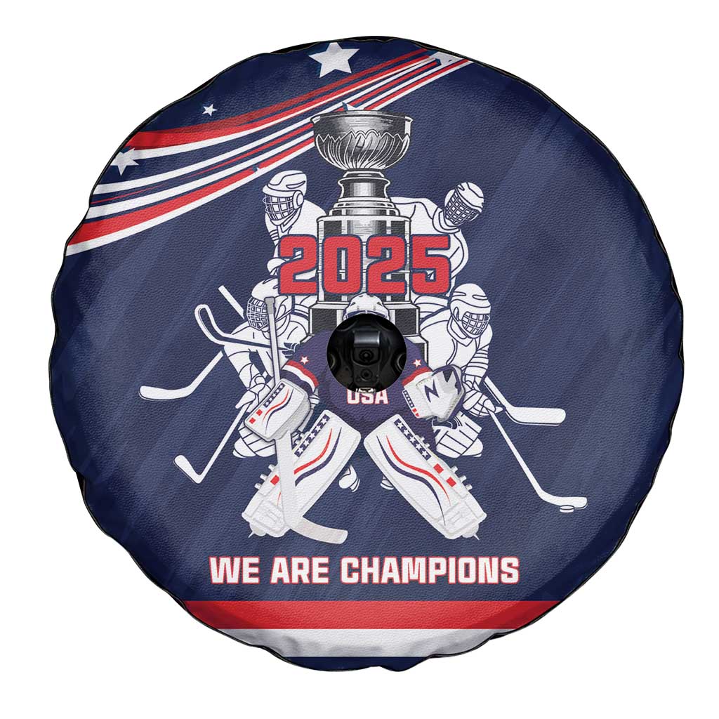 United States Ice Hockey Spare Tire Cover USA We Are Champions 2025