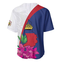 Furstentum Liechtenstein Baseball Jersey Kestrel With Alpine Rose Flower