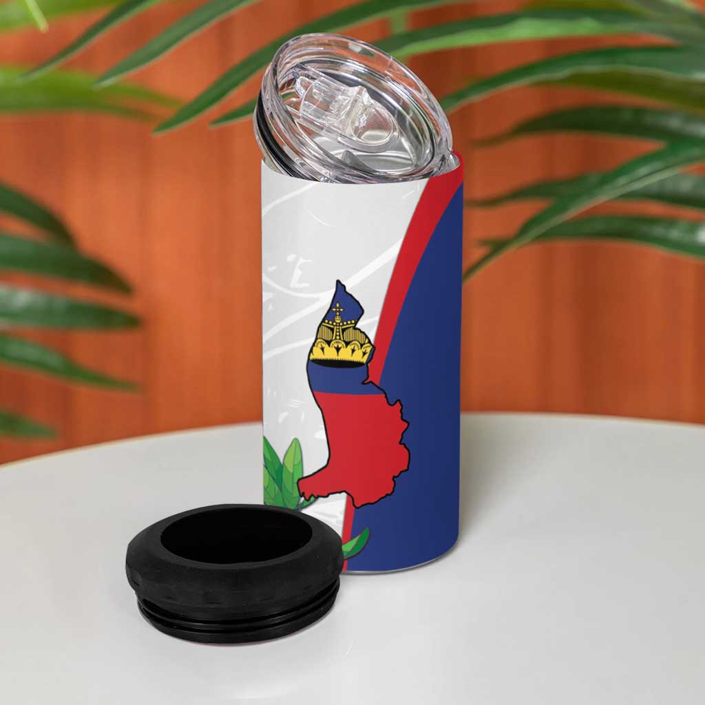 Furstentum Liechtenstein 4 in 1 Can Cooler Tumbler Kestrel With Alpine Rose Flower