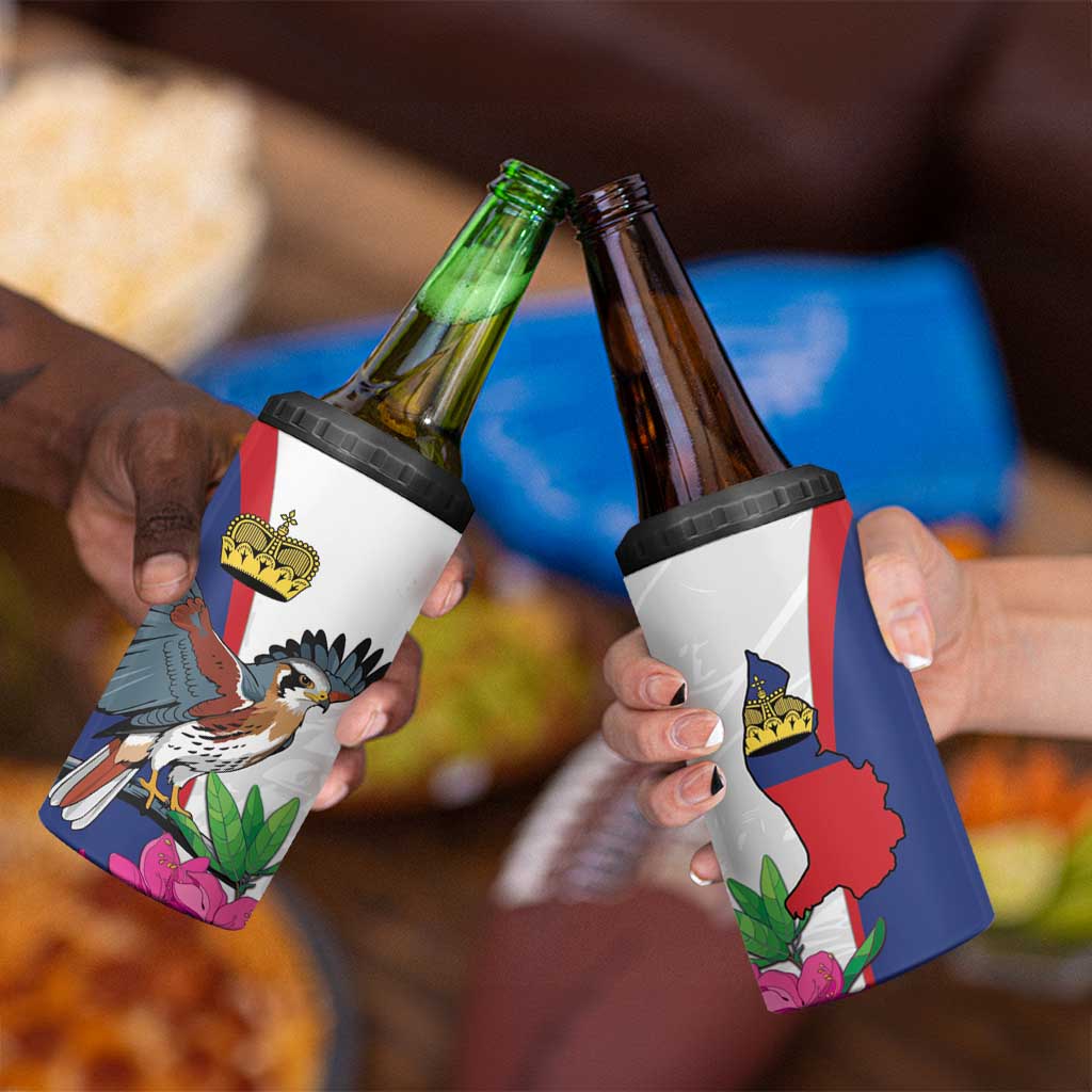 Furstentum Liechtenstein 4 in 1 Can Cooler Tumbler Kestrel With Alpine Rose Flower