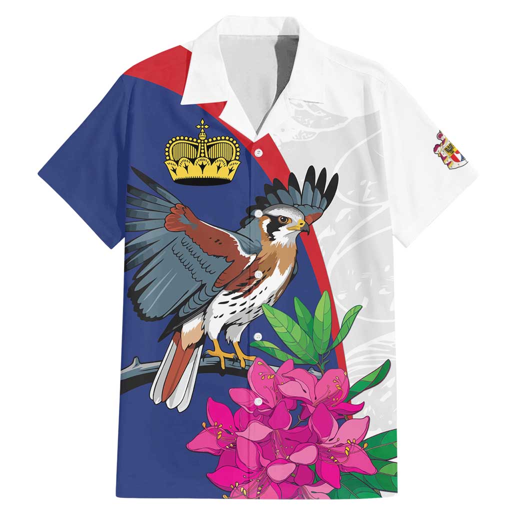 Furstentum Liechtenstein Family Matching Mermaid Dress and Hawaiian Shirt Kestrel With Alpine Rose Flower