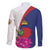 Furstentum Liechtenstein Family Matching Mermaid Dress and Hawaiian Shirt Kestrel With Alpine Rose Flower