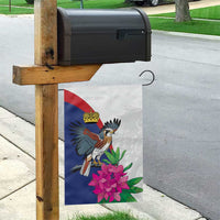 Furstentum Liechtenstein Garden Flag Kestrel With Alpine Rose Flower