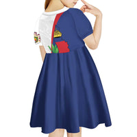 Furstentum Liechtenstein Kid Short Sleeve Dress Kestrel With Alpine Rose Flower