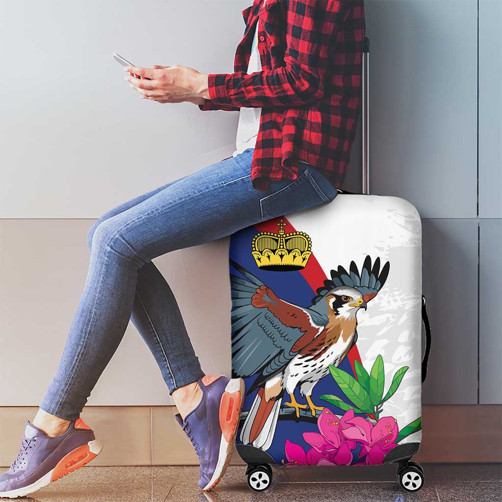 Furstentum Liechtenstein Luggage Cover Kestrel With Alpine Rose Flower