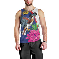 Furstentum Liechtenstein Men Tank Top Kestrel With Alpine Rose Flower