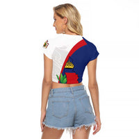 Furstentum Liechtenstein Raglan Cropped T Shirt Kestrel With Alpine Rose Flower