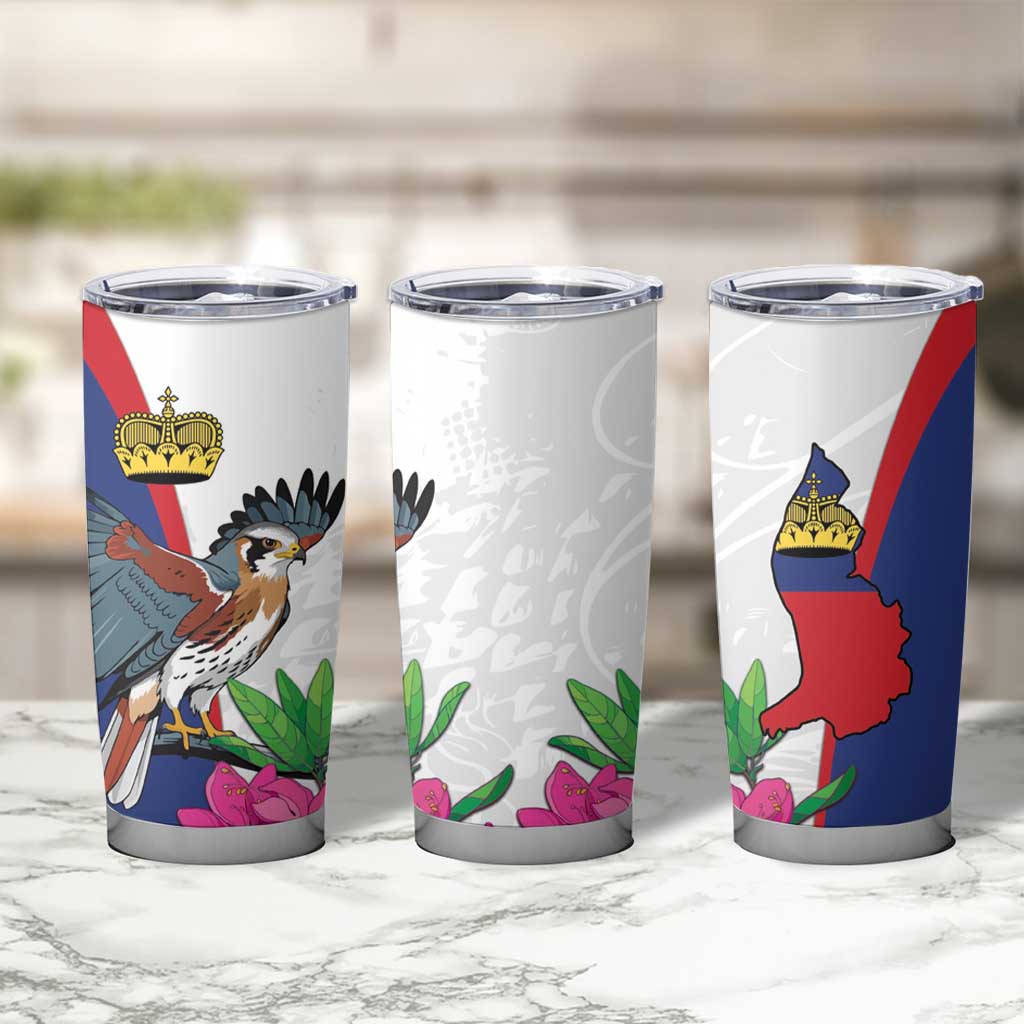 Furstentum Liechtenstein Tumbler Cup Kestrel With Alpine Rose Flower