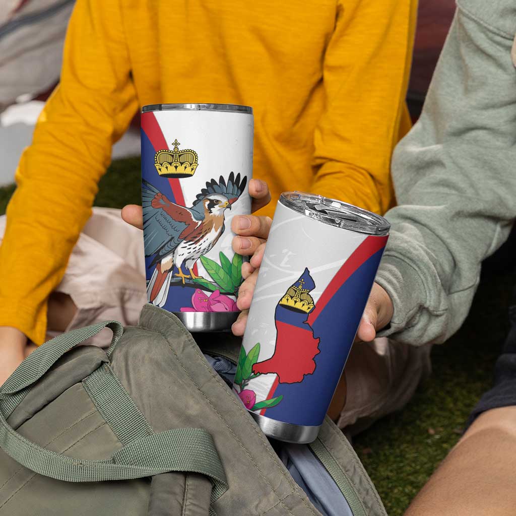 Furstentum Liechtenstein Tumbler Cup Kestrel With Alpine Rose Flower