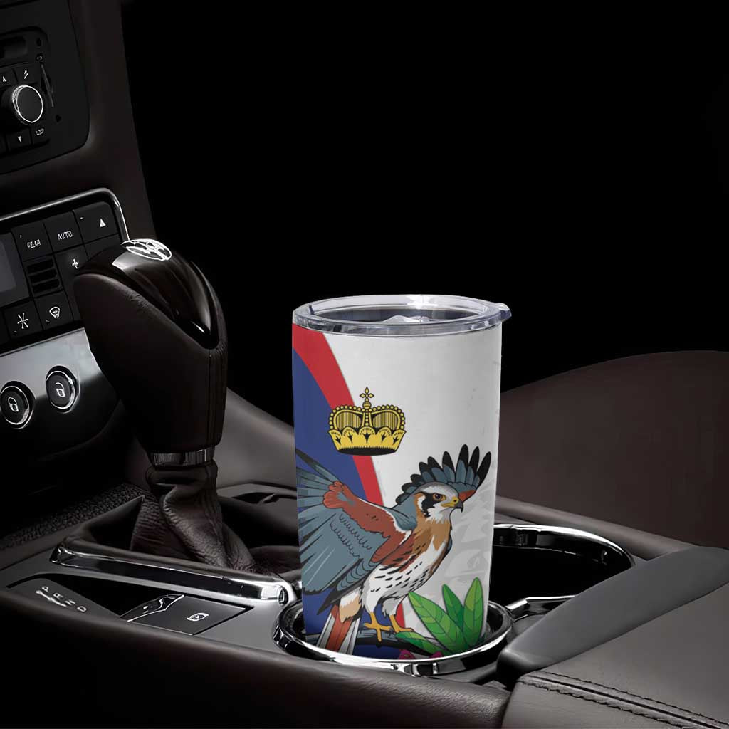 Furstentum Liechtenstein Tumbler Cup Kestrel With Alpine Rose Flower