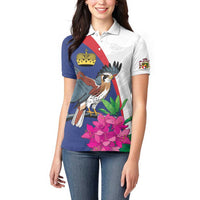 Furstentum Liechtenstein Women Polo Shirt Kestrel With Alpine Rose Flower