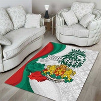 Personalized Bulgaria Independence Day Area Rug Suedinenieto Pravi Silata Folk Pattern