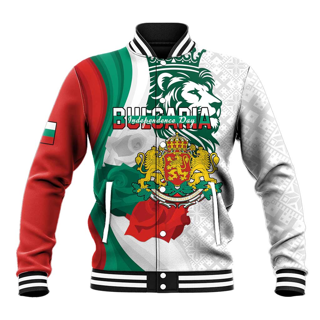 Personalized Bulgaria Independence Day Baseball Jacket Suedinenieto Pravi Silata Folk Pattern