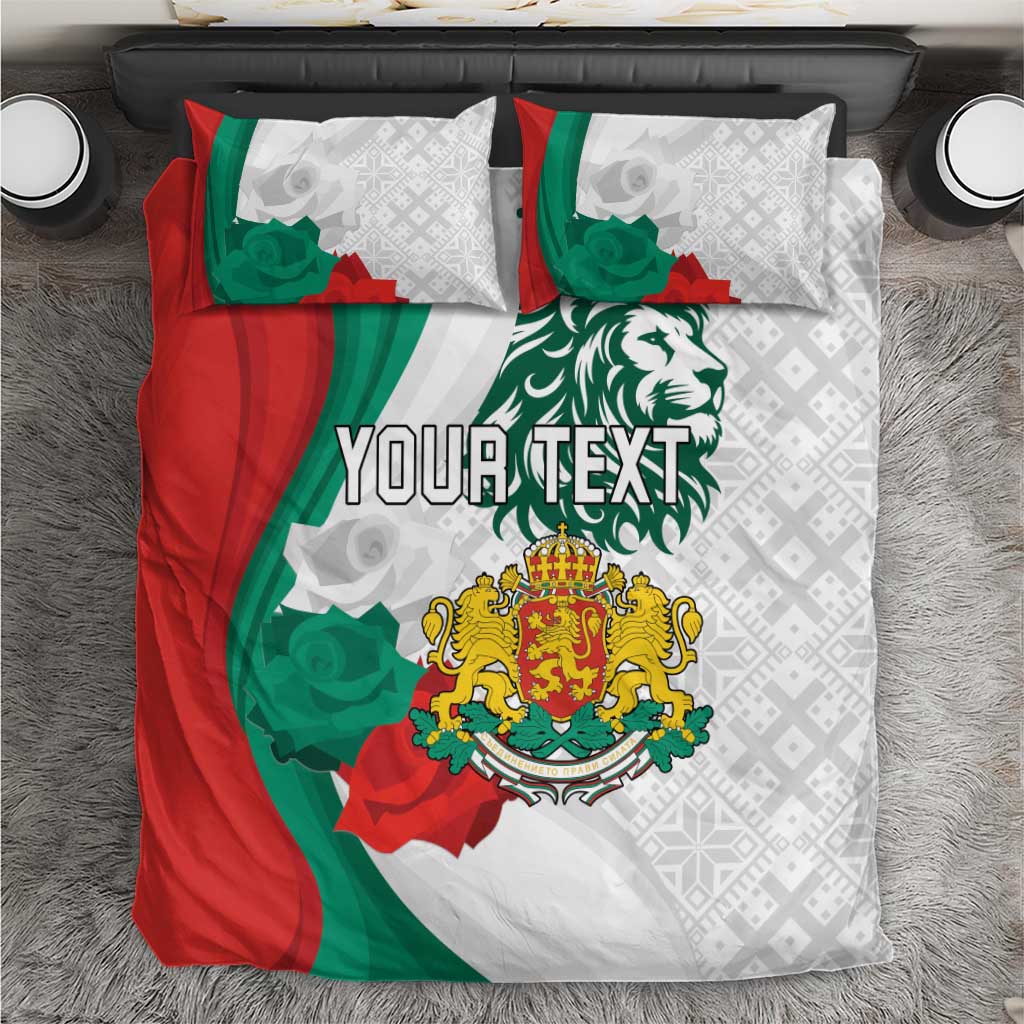 Personalized Bulgaria Independence Day Bedding Set Suedinenieto Pravi Silata Folk Pattern