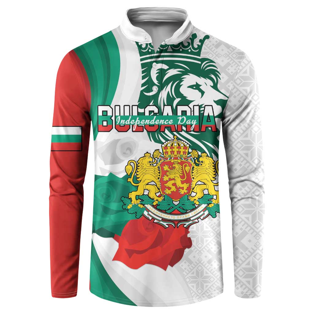 Personalized Bulgaria Independence Day Button Sweatshirt Suedinenieto Pravi Silata Folk Pattern