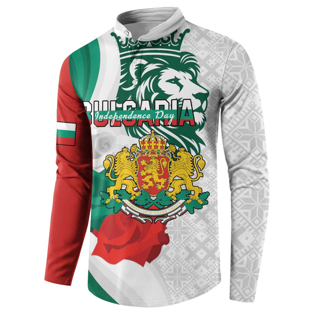 Personalized Bulgaria Independence Day Button Sweatshirt Suedinenieto Pravi Silata Folk Pattern