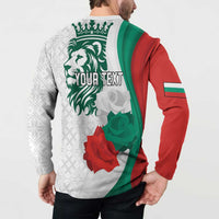 Personalized Bulgaria Independence Day Button Sweatshirt Suedinenieto Pravi Silata Folk Pattern