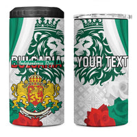 Personalized Bulgaria Independence Day 4 in 1 Can Cooler Tumbler Suedinenieto Pravi Silata Folk Pattern