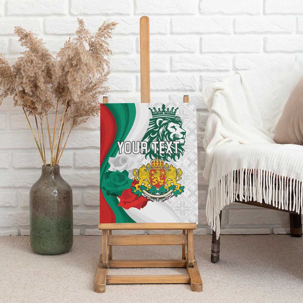 Personalized Bulgaria Independence Day Canvas Wall Art Suedinenieto Pravi Silata Folk Pattern