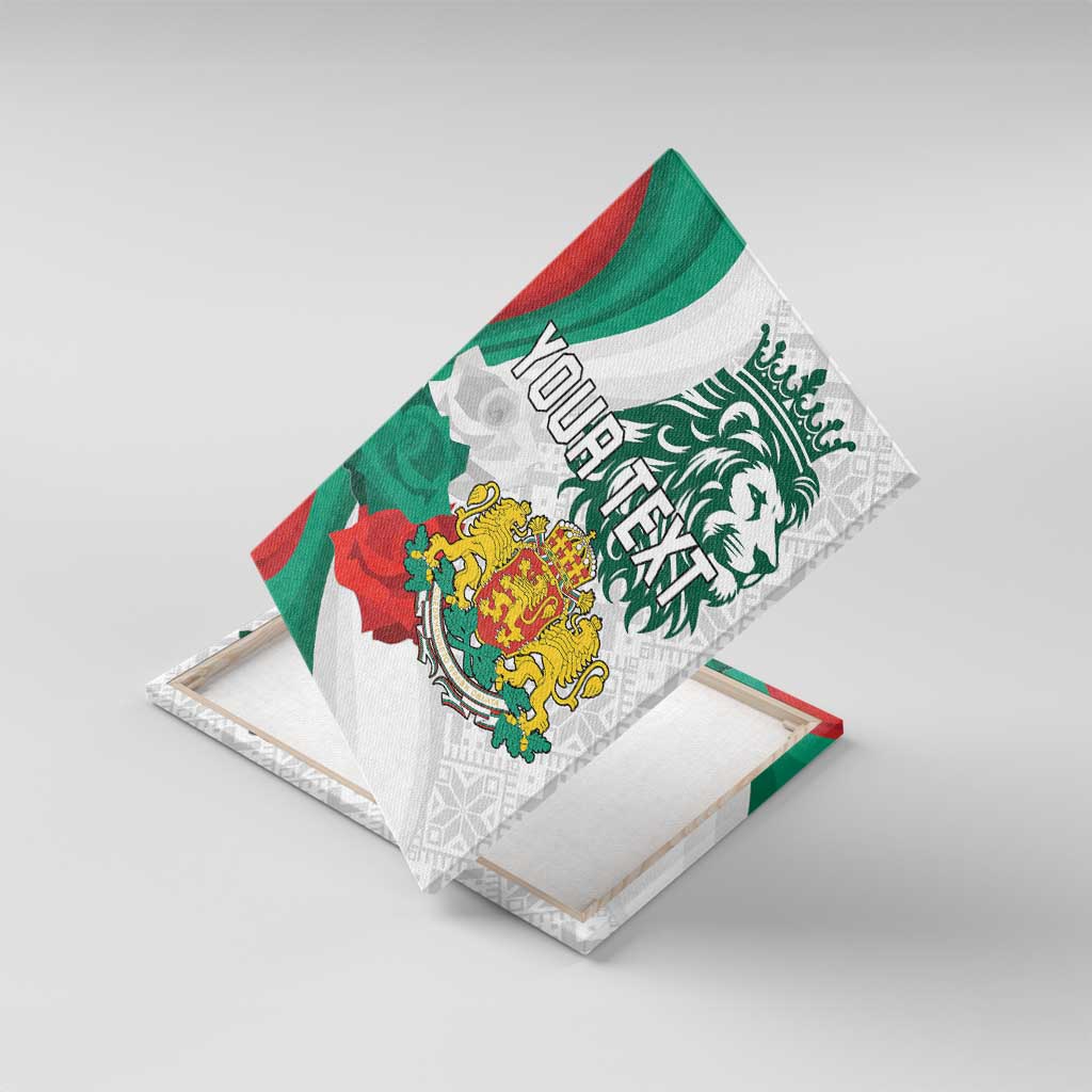 Personalized Bulgaria Independence Day Canvas Wall Art Suedinenieto Pravi Silata Folk Pattern